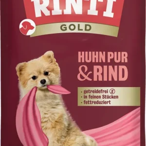 Sparpaket 10 x 100 g Rinti Gold Huhn Pur & Rind Hunde Nassfutter Top-Angebot